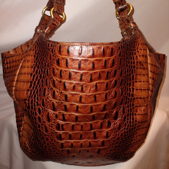 Brahmin Pecan Jacqueline Hobo Croc tote - Picture 2 of 5